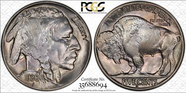1930-S 5C MS65