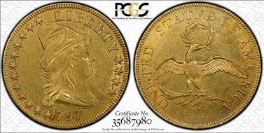 1797 $10 Small Eagle AU53