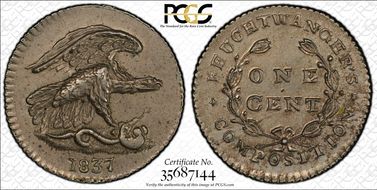 1837 NY 1C HT-268, Feuchtwanger's MS62