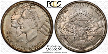 1936-D 50C Arkansas MS66+