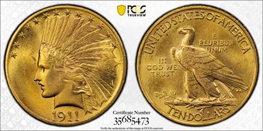 1911 $10 MS65