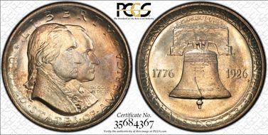 1926 50C Sesquicentennial MS65