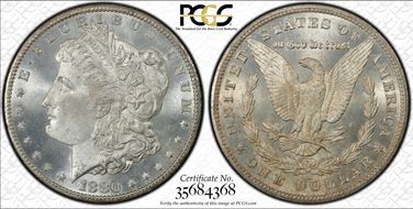 1880-CC $1 8/High 7 MS64+