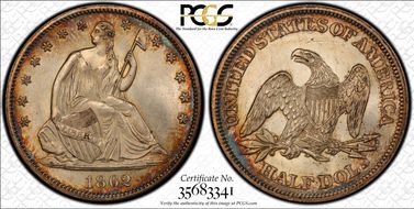 1862 50C MS64