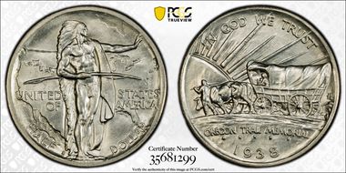 1938-S 50C Oregon MS66