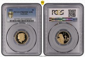 2001 $2 PR69DCAM