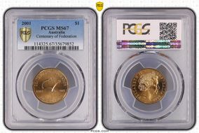 2001 $1 Centenary of Federation MS67