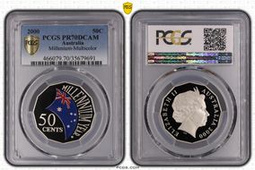 2000 50C Millennium - Colorized PR70DCAM