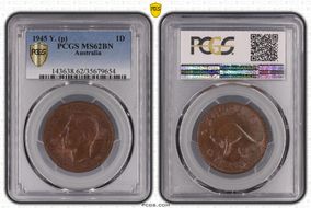 1945 Y. (p) 1D MS62BN