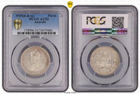 1925(m & sy) Florin AU53