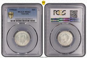 1950(m) Shil KM-46  Ag MS62