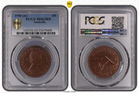 1958 (m) 1D MS63BN