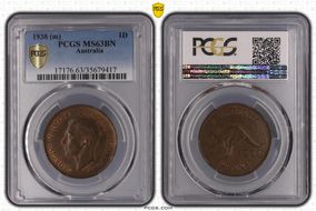1938 (m) 1D MS63BN