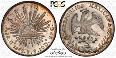 1888-Ga JS 8 R Ga74 MS65+