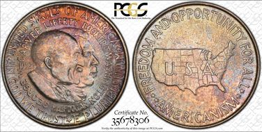 1952 50C Washington-Carver MS66