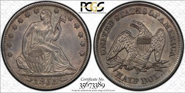 1855-O 50C Arrows MS62