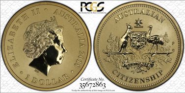 2018-P $1 Citizenship MS69