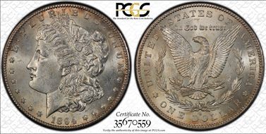 1894-S $1 MS62