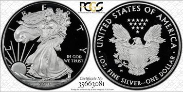 2018-W $1 Silver Eagle PR68DCAM