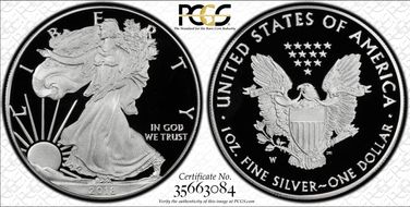 2018-W $1 Silver Eagle PR68DCAM