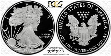 2018-W $1 Silver Eagle PR67DCAM