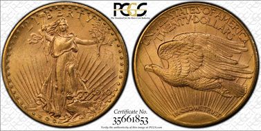 1910-D $20 MS64+