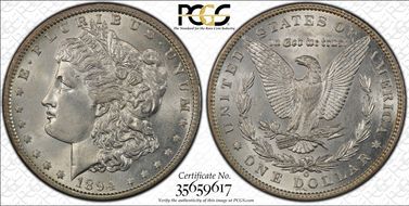 1894-O $1 AU58+ 
