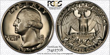 1972-S 25C PR69DCAM