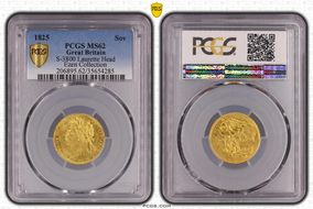 1825 Sov S-3800 Laureate Head MS62