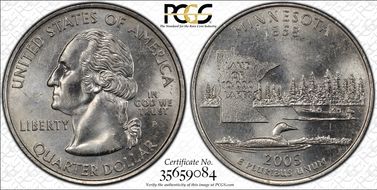 2005-P 25C Minnesota Extra Tree DDR-002 AU58