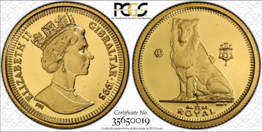 1995 U 1/25 R Collie Dog MS64