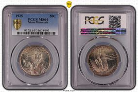 1925 50C Stone Mountain MS64