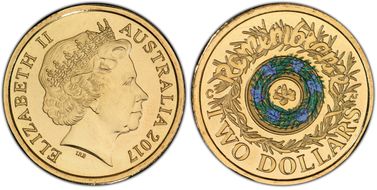 2017-C $2 Remembrance Day Colorized MS69