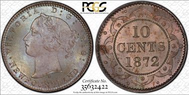 1872-H 10C MS67
