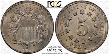 1869 5C MS65