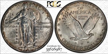 1927-D 25C MS64FH