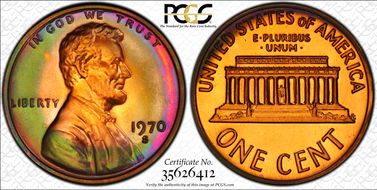 1970-S 1C Large Date PR68RB