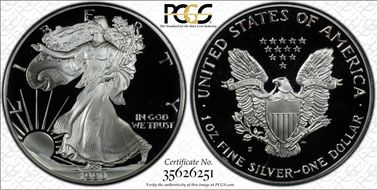 1990-S $1 Silver Eagle PR69DCAM