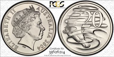 2004 20C Large Head MS69