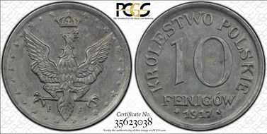 1917 F 10 Fen Legend Far from Rim MS63