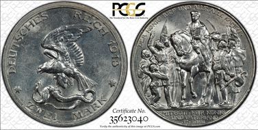 1913 2 Mk 100 Years J-109 MS63