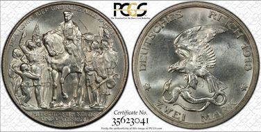 1913 2 Mk 100 Years J-109 MS63