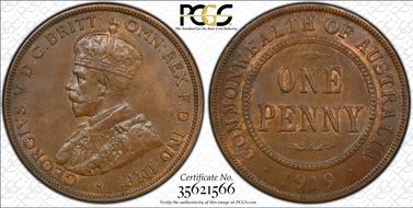 1919 (m) 1D No dots MS63BN