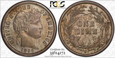 1895-S 10C MS63