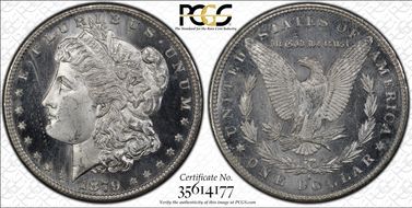 1879-S $1 MS65+ PL