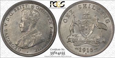 1915-H Shil AU58