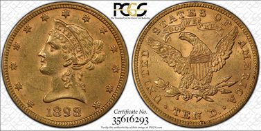 1898 $10 MS61