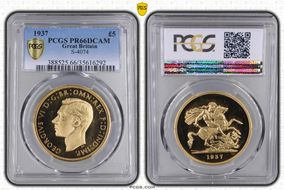 1937 £5 S-4074 PR66DCAM