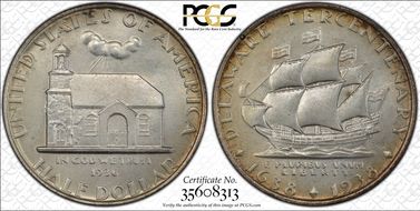 1936 50C Delaware MS65