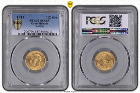 1911 1/2 Sov S-4006 MS65